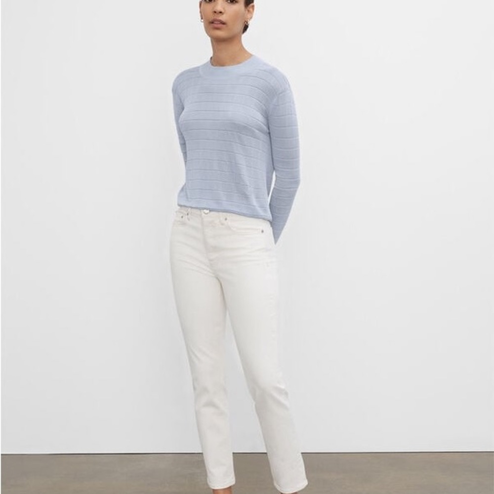 NWT - White High Waisted Club Monaco Corduroy Pants (26)